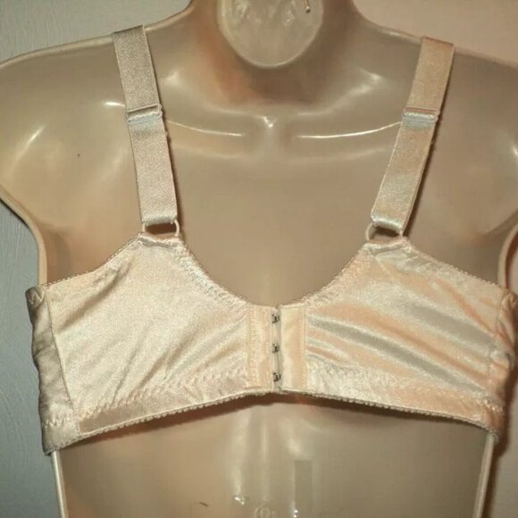 ABC Mastectomy Bra Style 103 Beige Size 36C No Wires Jacquard Fabric - Picture 2 of 3